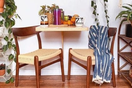 Mesa dobrável de parede: 50 ideias funcionais e tutoriais para decoração